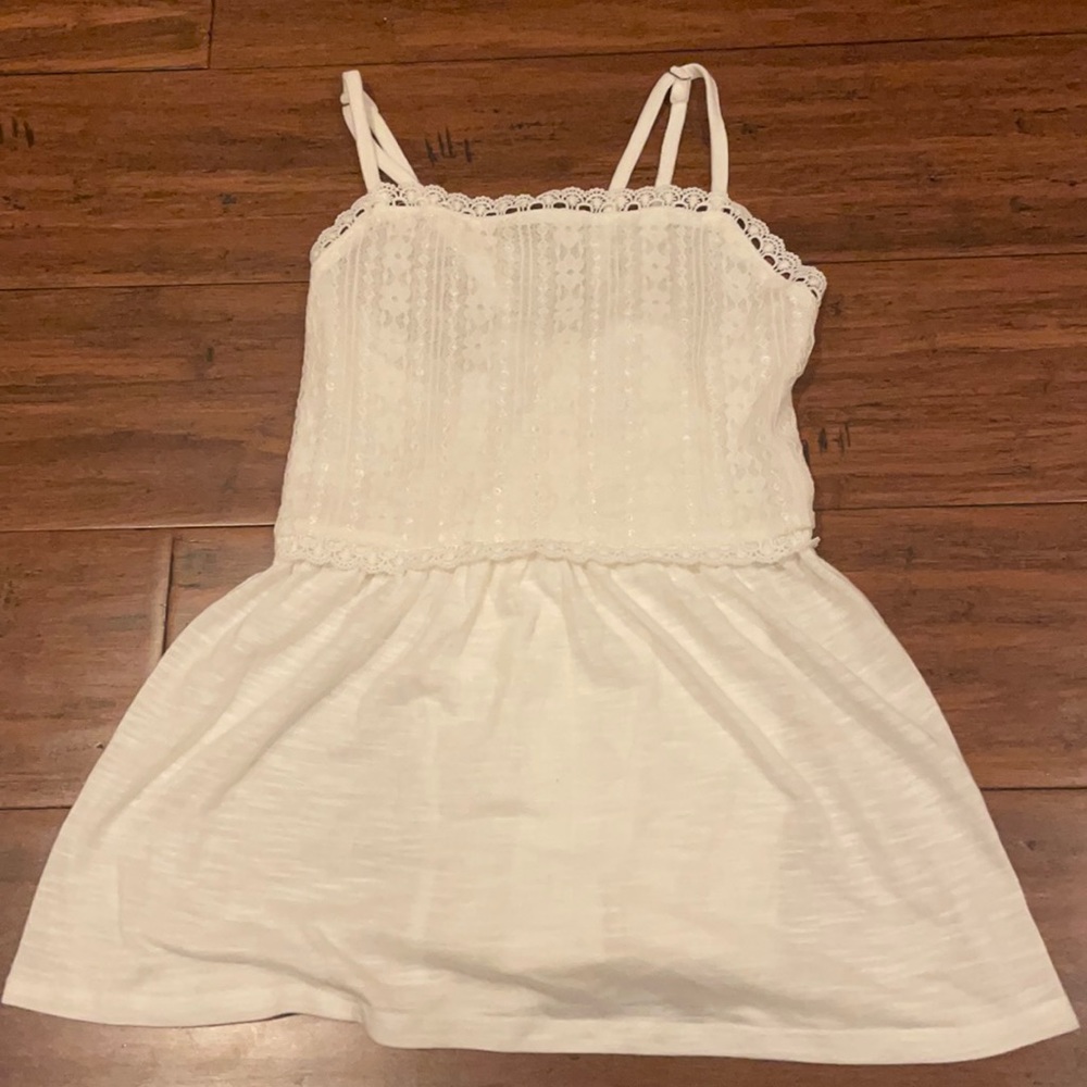 Francescas white lace tank